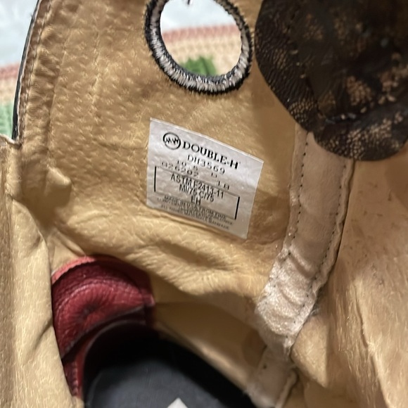 Men’s 10.5 double h western boots - Picture 5 of 8